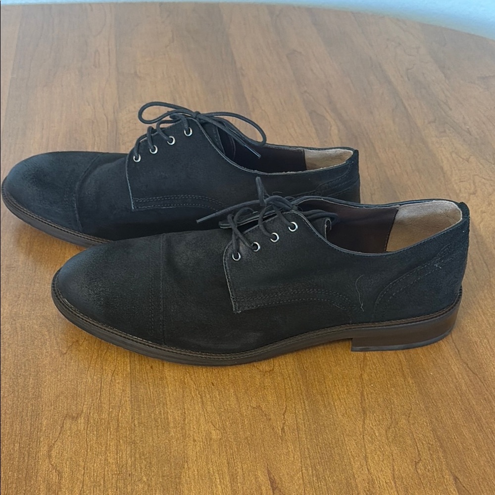 J&M Men's Brenner Black Wax Suede Chukka Boots - Lace-Up Dress Casual - Picture 3 of 5